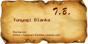 Tunyogi Blanka névjegykártya