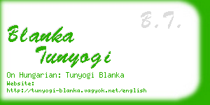 blanka tunyogi business card